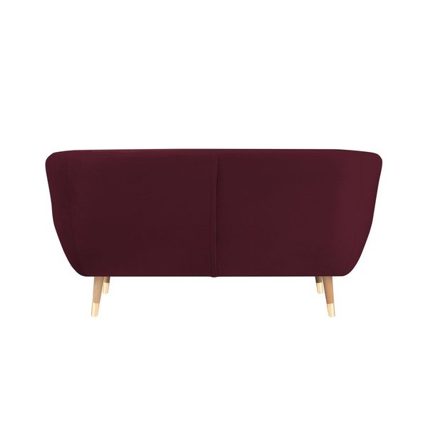 Mazzini Sofas Benito bordo krāsas samta dīvāns, 158 cm-image-3