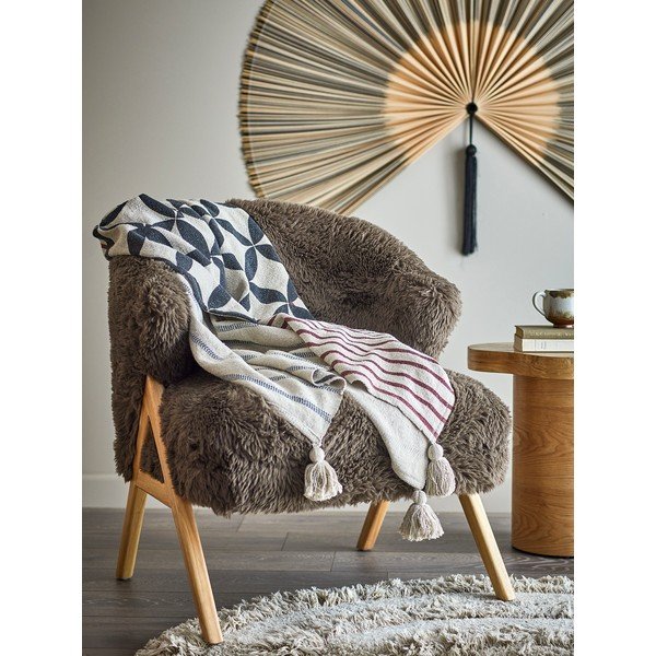 Pleds no kokvilnas maisījuma 130x155 cm Forma – Bloomingville-image-2