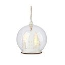 Balts piekarināms Ziemassvētku gaismas dekors ø 9 cm Myren – Markslöjd