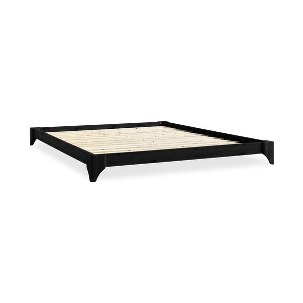 Divguļamā gulta no priedes koka ar matraci un tatami Karup Design Elan Double Latex Black Black, 160 x 200 cm-image-3