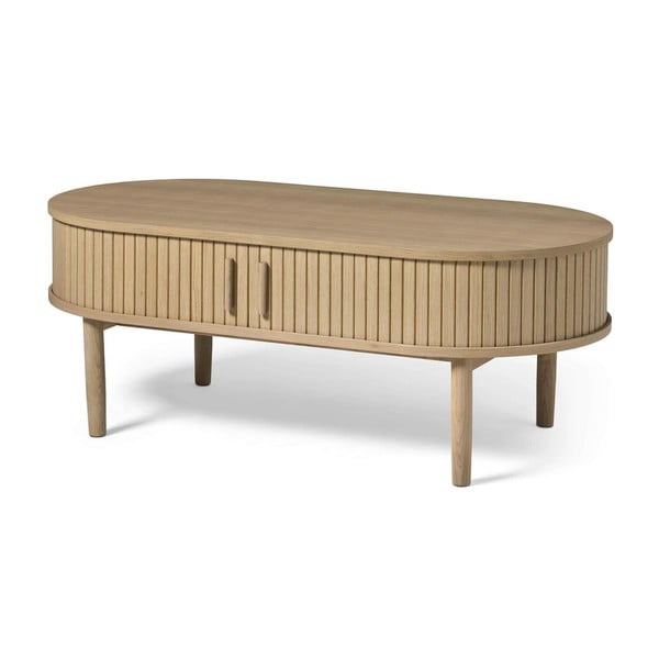 Dabīga toņa žurnālgaldiņš ar ozolkoka imitāciju 60x120 cm Meta – Unique Furniture