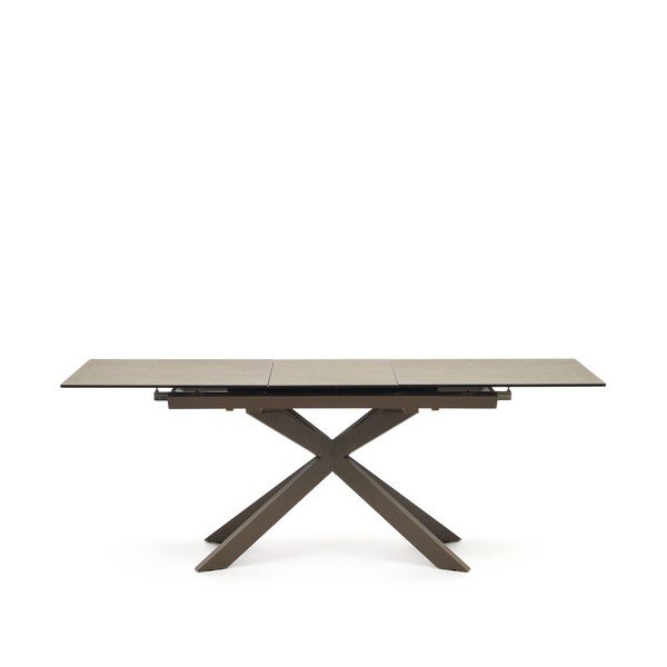 Brūns izvelkams ēdamgalds ar keramikas virsmu 90x160 cm Atminda – Kave Home-image-3