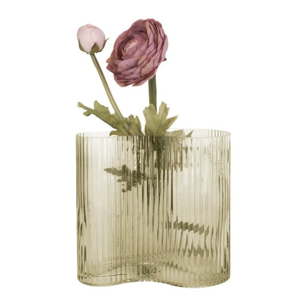 Zaļa stikla vāze PT LIVING Wave, augstums 18 cm-image-4