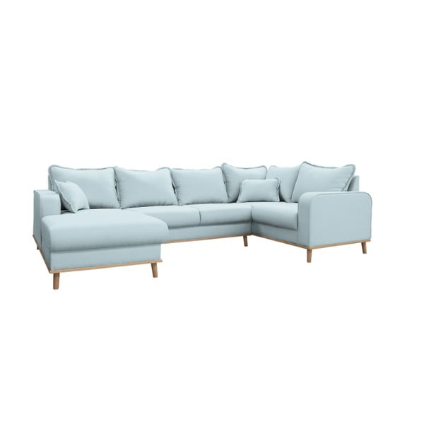 Gaiši zils stūra dīvāns (kreisais stūris) Beata – Ropez-image-2