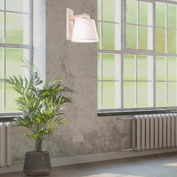 Gaiši brūna sienas lampa ø 20 cm Aida – LAMKUR-image-1