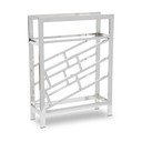 Spīdīgas sudraba krāsas metāla vīna plaukts 12 pudelēm Barolo – Premier Housewares