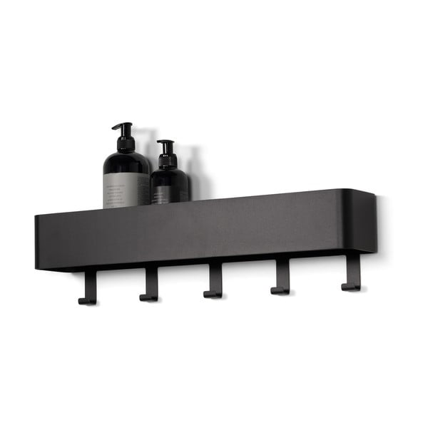 Melns tērauda sienas vannas istabas plaukts Multi – Spinder Design-image-2