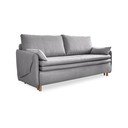 Gaiši pelēks salokāms dīvāns 207 cm Simon – Miuform