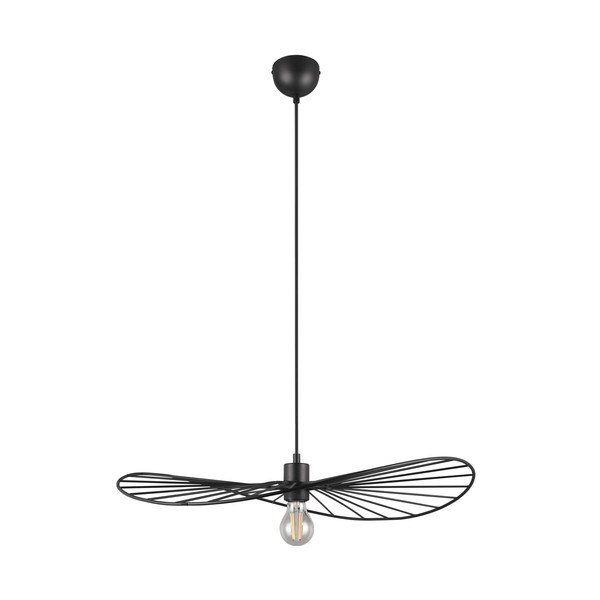 Matēti melna piekaramā lampa ø 60 cm Chapeau – Reality
