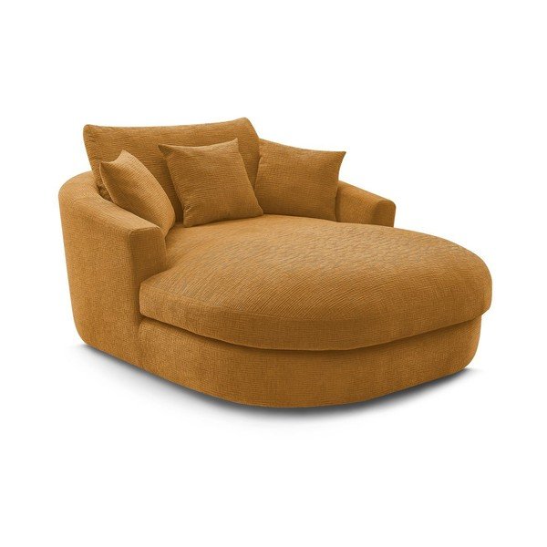 Dzeltens atpūtas krēsls no šenila auduma Belem – Bobochic Paris