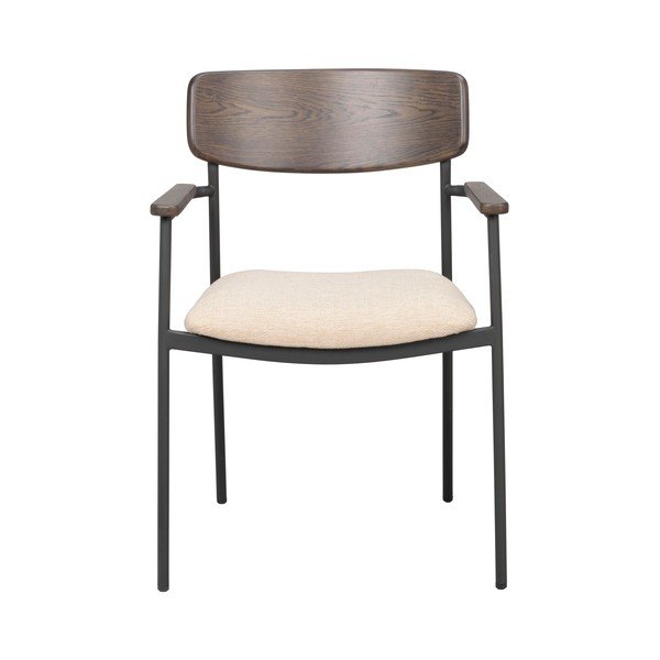 Krēmkrāsas/tumši brūni pusdienu krēsli (2 gab.) Maymont – Rowico-image-2