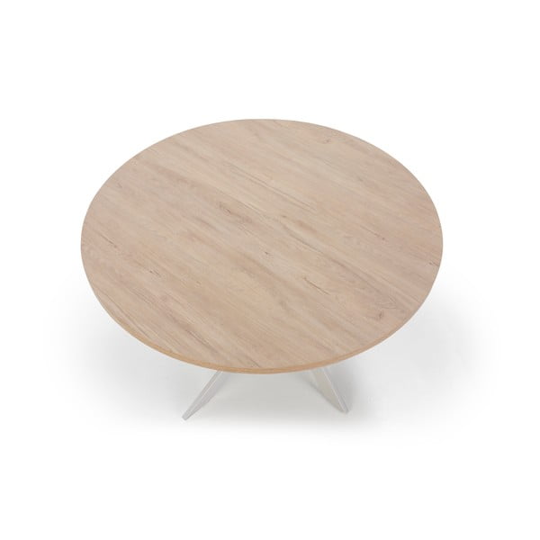 Apaļš ēdamgalds ar ozolkoka imitācijas galda virsmu ø 120 cm Ther – Marckeric-image-3