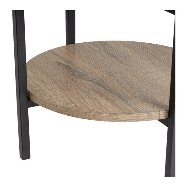 Melns/dabīga toņa plaukts ar ozolkoka imitāciju 40x110 cm – Casa Selección-image-1