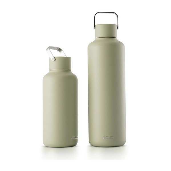Gaiši zaļa nerūsējošā tērauda ūdens pudele Equa Timeless, 1 l-image-3