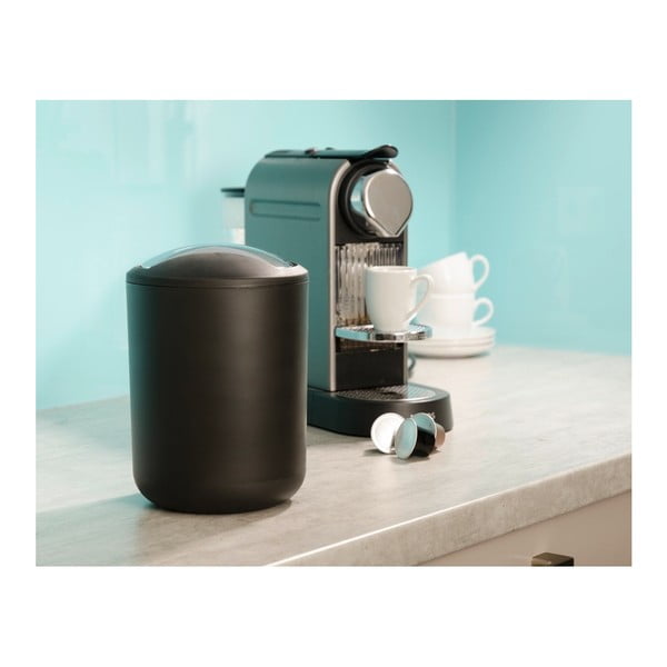 Melns atkritumu grozs Wenko Brasil S, augstums 21 cm-image-1