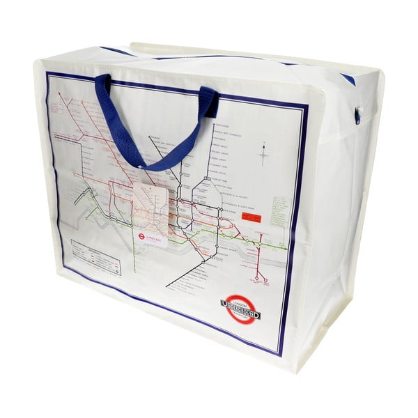 Drēbju uzglabāšanas kaste no pārstrādātas plastmasas 58x28x48 cm Heritage Tube Map – Rex London