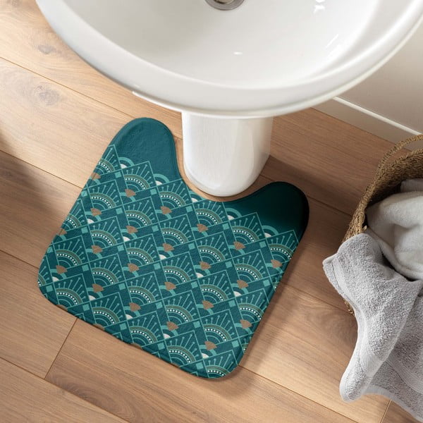 Zaļganzils vannas istabas paklājiņš tualetei 45x45 cm Imperia – douceur d'intérieur-image-1