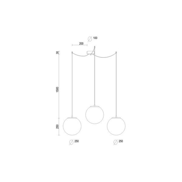 Trīskārša piekaramā lampa no opāla stikla ar baltu ligzdu Sotto Luce TSUKI-image-3