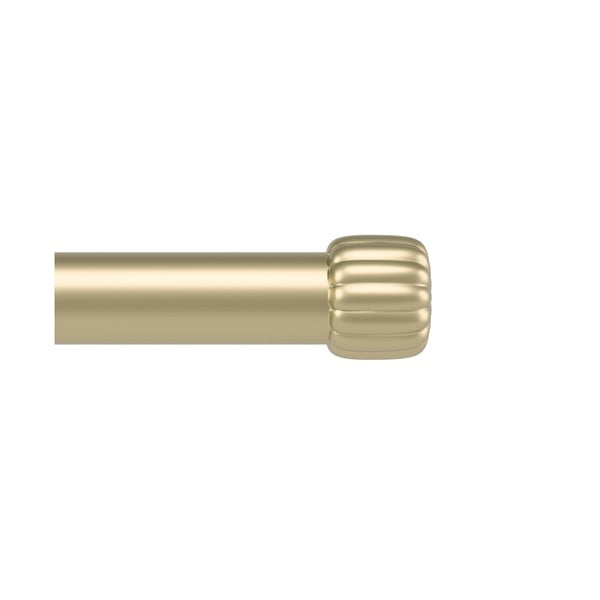 Matētas zelta krāsas tērauda pagarināma aizkaru stanga 168–305 cm Cleo – Umbra