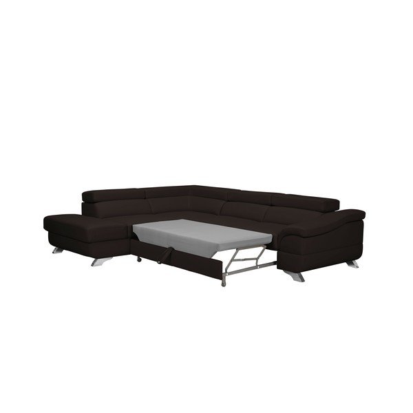 Tumši brūna Windsor & Co Sofas Gamma dīvāns, kreisais stūris-image-3