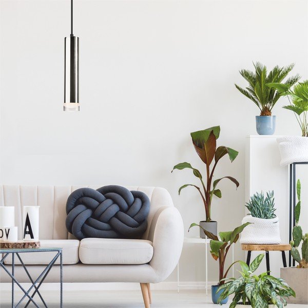 Melna/sudraba krāsas piekaramā lampa Diego – LAMKUR-image-2
