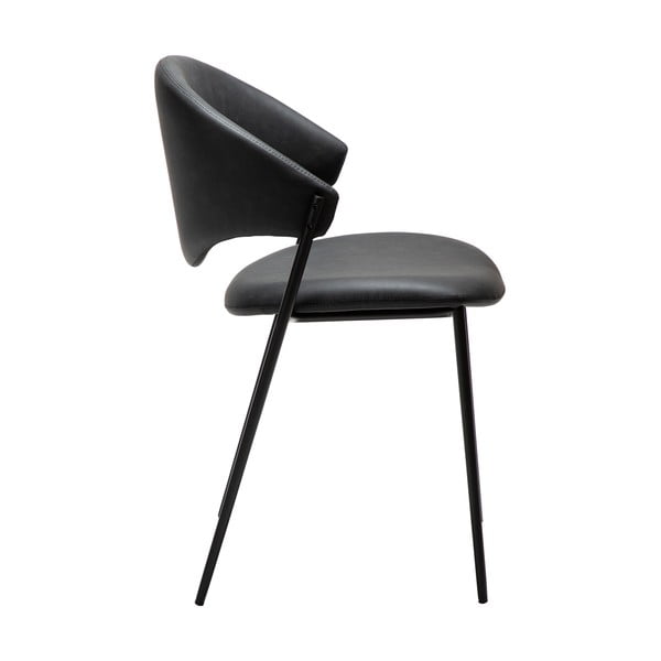 Melns mākslīgās ādas pusdienu krēsls Zone – DAN-FORM Denmark-image-2