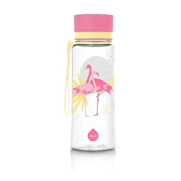 Rozā ūdens pudele Equa Flamingo, 600 ml