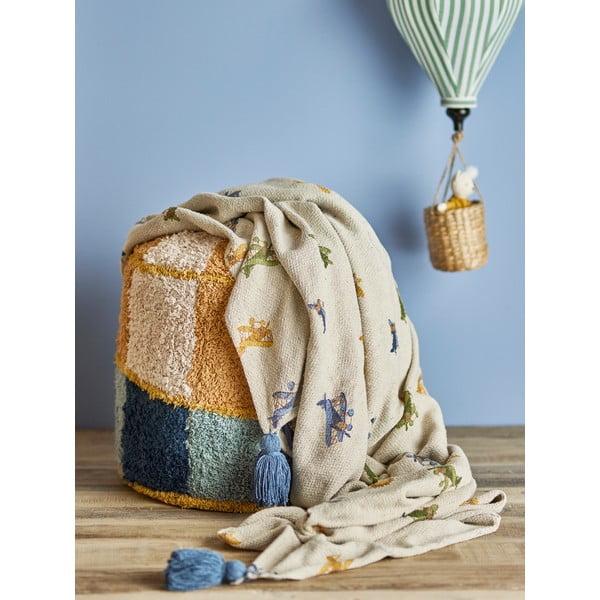 Krēmkrāsas bērnu sega 130x160 cm Plane – Bloomingville Mini-image-3