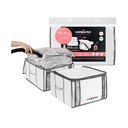 Vakuuma tekstila drēbju uzglabāšanas kaste ar stingrām malām (2 gab.) 42x25x25 cm Life – Compactor