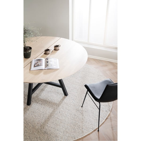 Apaļš ēdamgalds ar ozolkoka imitācijas virsmu 150x150 cm Carradale – Rowico-image-2