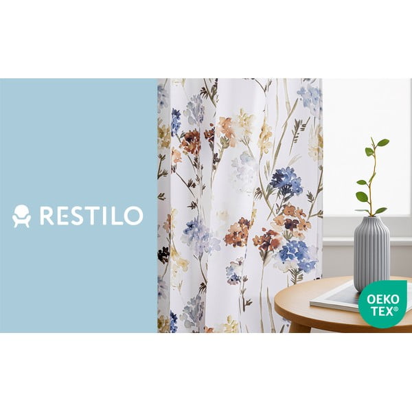 Balts daļēji gaismu necaurlaidīgs aizkars 135x250 cm Solkone – Restilo-image-3