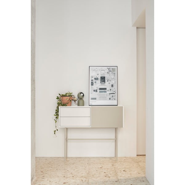 Bēšs/krēmkrāsas konsoles galds 35x110 cm Nube – Teulat-image-1