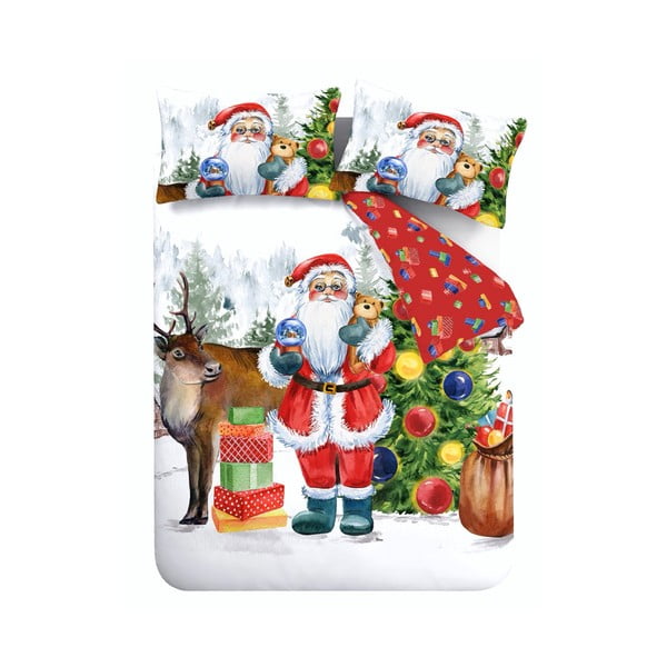 Divguļamā gultas veļa 200x200 cm Retro Santa – Catherine Lansfield