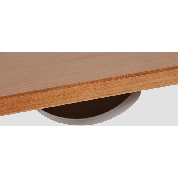 Balti brūns rakstāmgalds no priedes koka Støraa Gava, garums 100 cm-image-1