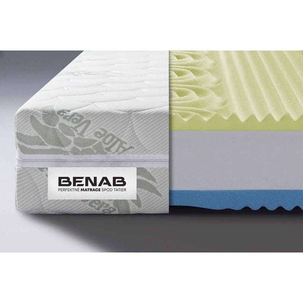 Ciets/vidēji ciets divpusējs/termoregulējošs putu matracis 120x200 cm BonLife VISCO – BENAB-image-1