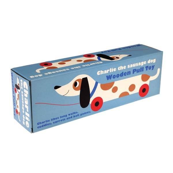 Koka velkamais taksis Rex London Charlie The Sausage Dog, garums 31,5 cm-image-3