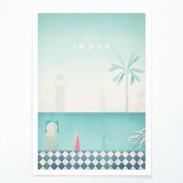 Plakāts Travelposter India, 50 x 70 cm