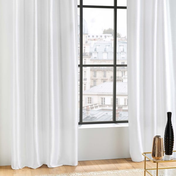 Balts satīna aizkars 140x240 cm Shana – douceur d'intérieur-image-2