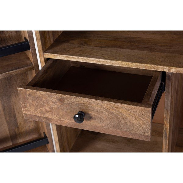 Dabīga toņa mango masīvkoka vīna skapis pudeļu skaits 12, 74x122x46 cm Bombay – Interia Home & Living-image-1