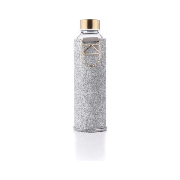 Stikla ūdens pudele no borosilikāta ar filca apvalku Equa Mismatch Gold, 750 ml