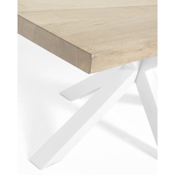 Ēdamgalds ar ozolkoka imitācijas galda virsmu 90x160 cm Argo – Kave Home-image-3