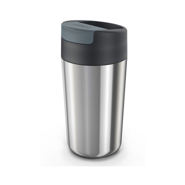 Tumši zila/spīdīgas sudraba krāsas ceļojumu krūze 450 ml Sipp – Joseph Joseph