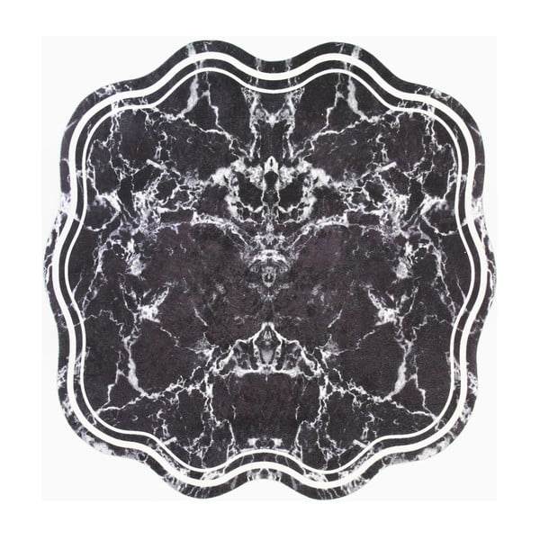 Melns apaļš paklājs ø 100 cm – Vitaus
