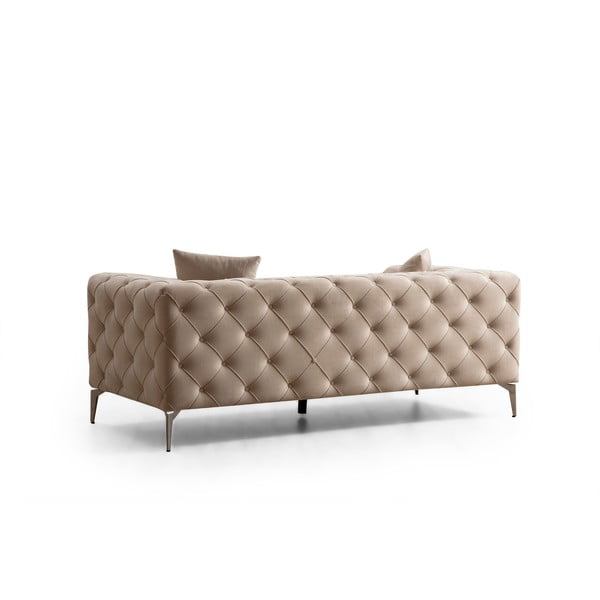 Bēšs samta dīvāns 197 cm Como – Balcab Home-image-2