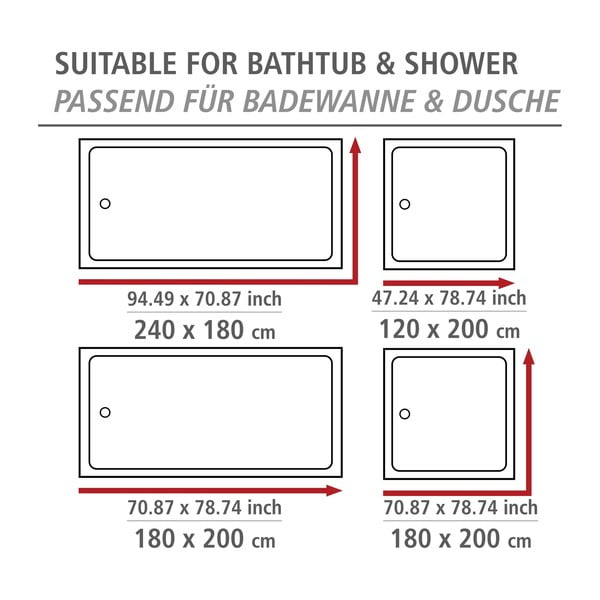 Dušas aizkars 180x200 cm Pastel Dots – Wenko-image-2