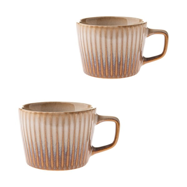 Bēšas kapučīno akmensmasas krūzes (2 gab.) 190 ml Tone – Dakls