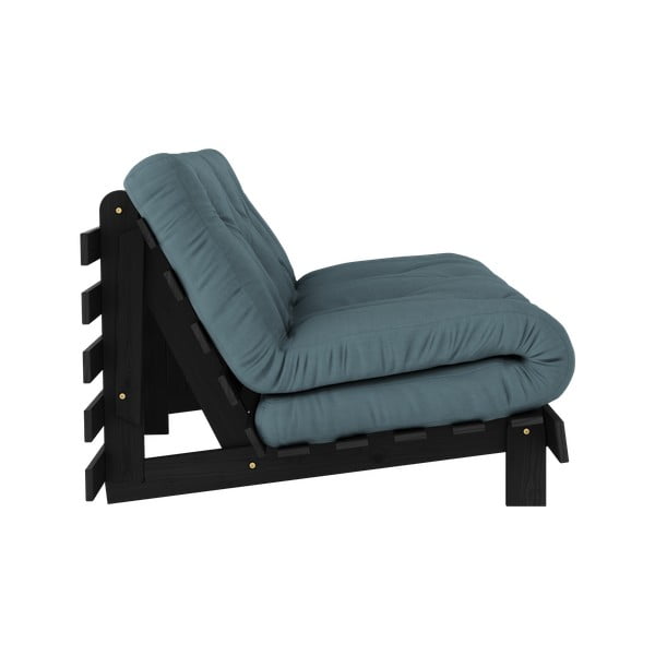 Zaļganzils salokāms dīvāns 160 cm Roots Black Night – Karup Design-image-4