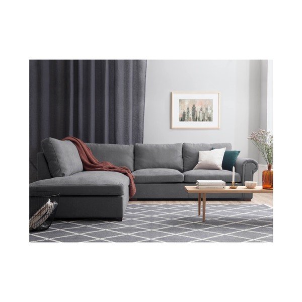 Windsor & Co Dīvāni Hermes pelēks stūra dīvāns, kreisais stūris-image-2