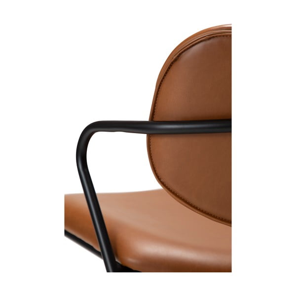 Konjaka brūns mākslīgās ādas krēsls Zed – DAN-FORM Denmark-image-1