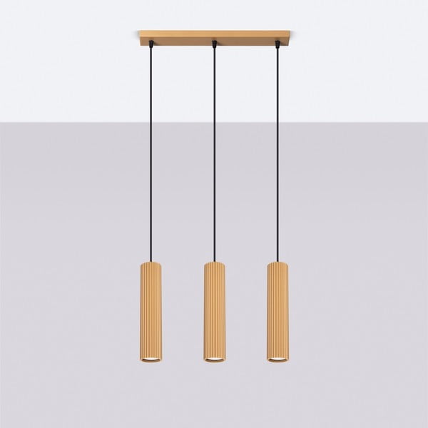 Zelta krāsas piekaramā lampa Gleam – Sollux-image-4